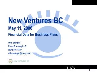 New Ventures BC May 11, 2006