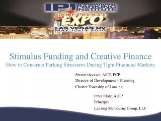 Stimulus Funding and Creative Finance