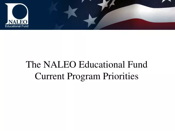 the naleo educational fund current program priorities