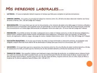 mis derechos laborales