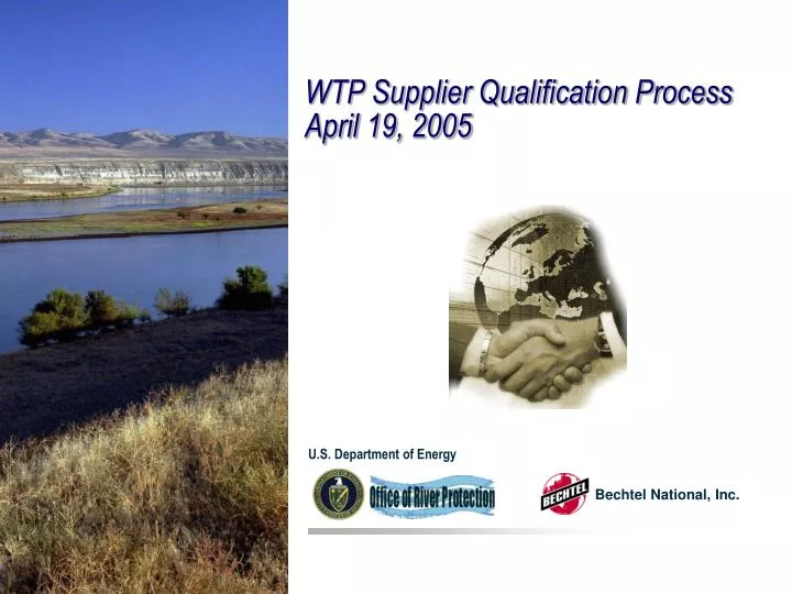 wtp supplier qualification process april 19 2005