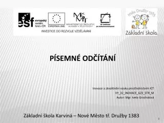z kladn kola karvin nov m sto t dru by 1383