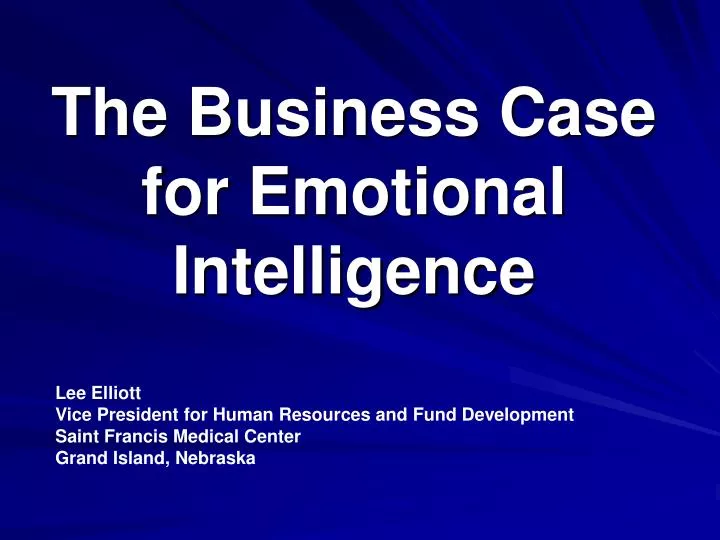 the business case for emotional intelligence
