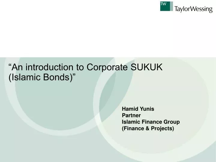 an introduction to corporate sukuk islamic bonds