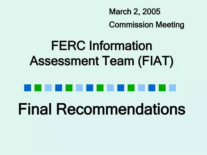 ferc information assessment team fiat