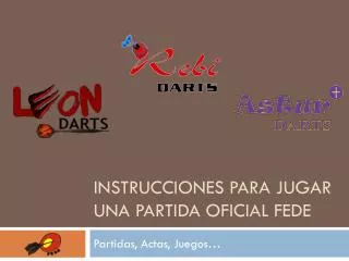 instrucciones para jugar una partida oficial fede