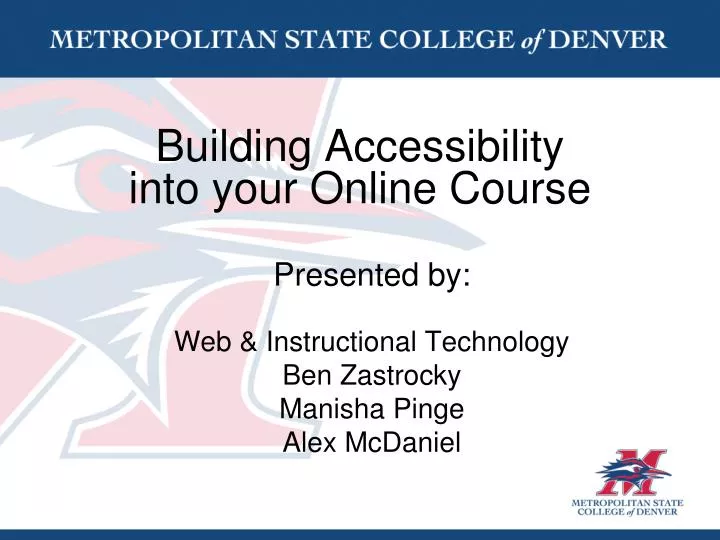 building accessibility into your online course