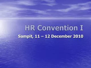 hr convention i