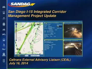 San Diego I-15 Integrated Corridor Management Project Update