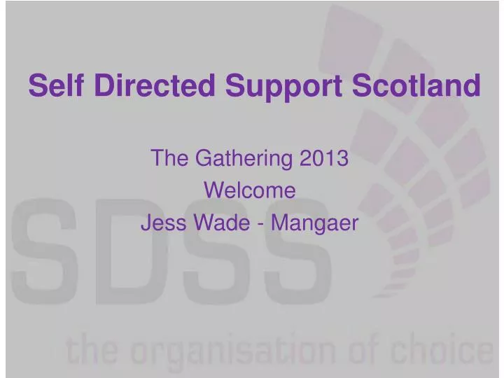 self directed support scotland