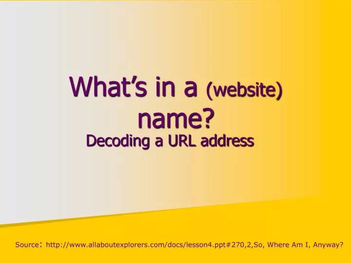 what s in a website name