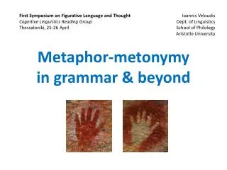 Metaphor-metonymy in grammar &amp; beyond