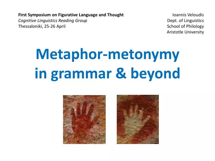 metaphor metonymy in grammar beyond