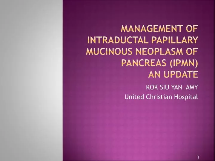 management of intraductal papillary mucinous neoplasm of pancreas ipmn an update
