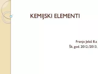 kemijski elementi