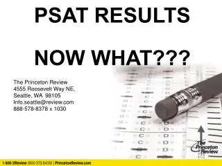 PSAT RESULTS NOW WHAT???