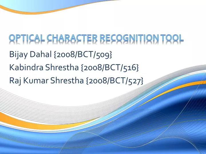 optical character recognition tool