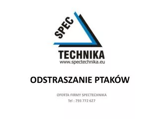 odstraszanie ptak w