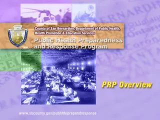 Hospital preparedness &amp; training for a hospital response to a Public Health emergency.