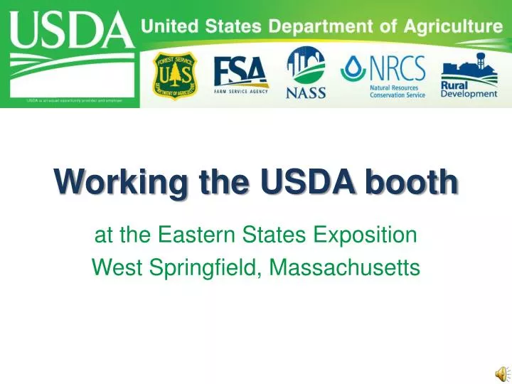 working the usda booth