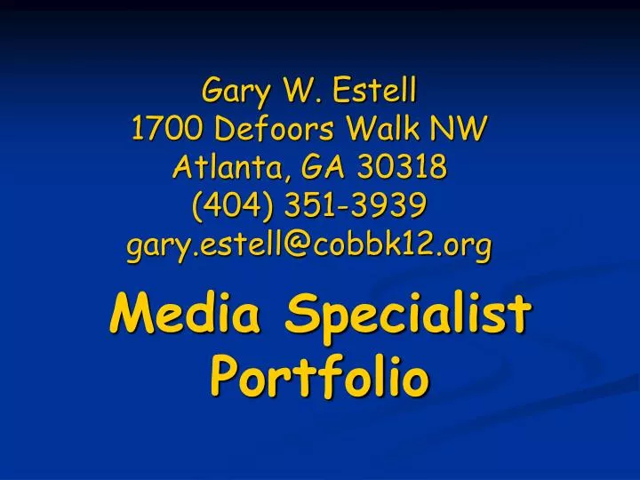 media specialist portfolio