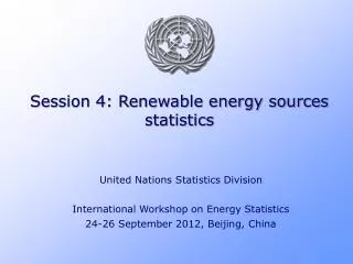 Session 4: Renewable energy sources statistics