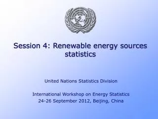 session 4 renewable energy sources statistics