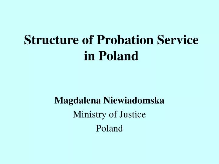 structure of probation service in poland