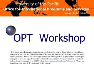 OPT Workshop