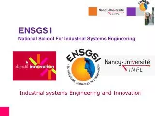ENSGS I National School For Industrial Systems Engineering