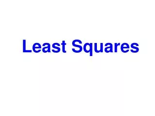 Least Squares