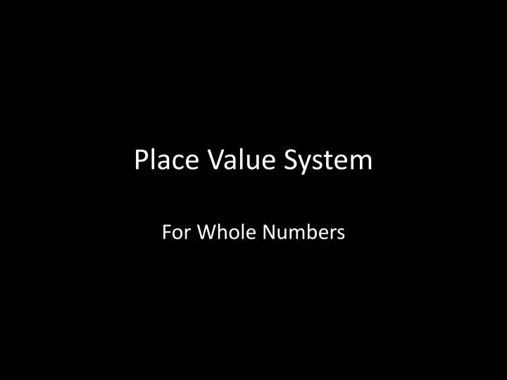 place value system