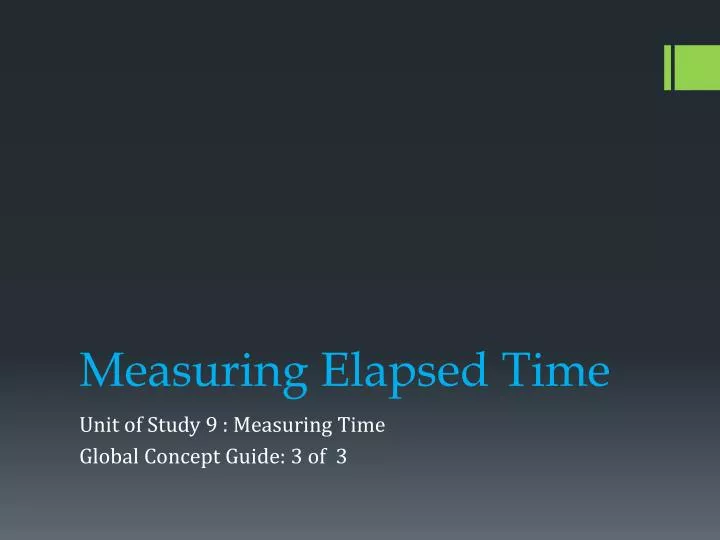 measuring elapsed time