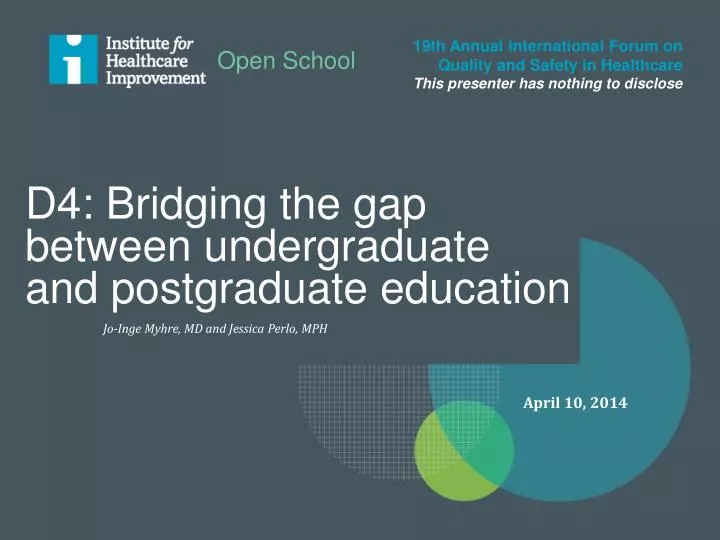 d4 bridging the gap between undergraduate and postgraduate education