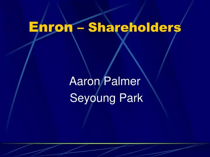 enron shareholders