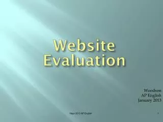 Website Evaluation