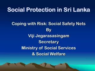 Social Protection in Sri Lanka
