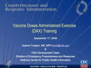 Vaccine Doses Administered Exercise (DAX) Training