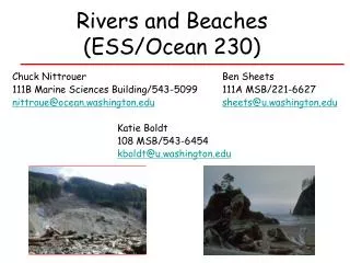 Rivers and Beaches (ESS/Ocean 230)