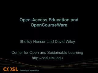 Open-Access Education and OpenCourseWare