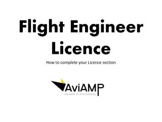 Flight Engineer Licence How to complete your Licence section