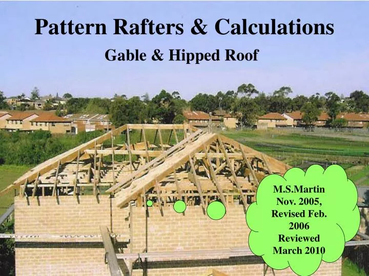 pattern rafters calculations