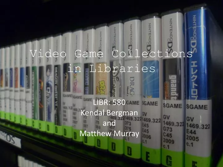 video game collections in libraries