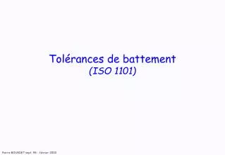 tol rances de battement iso 1101