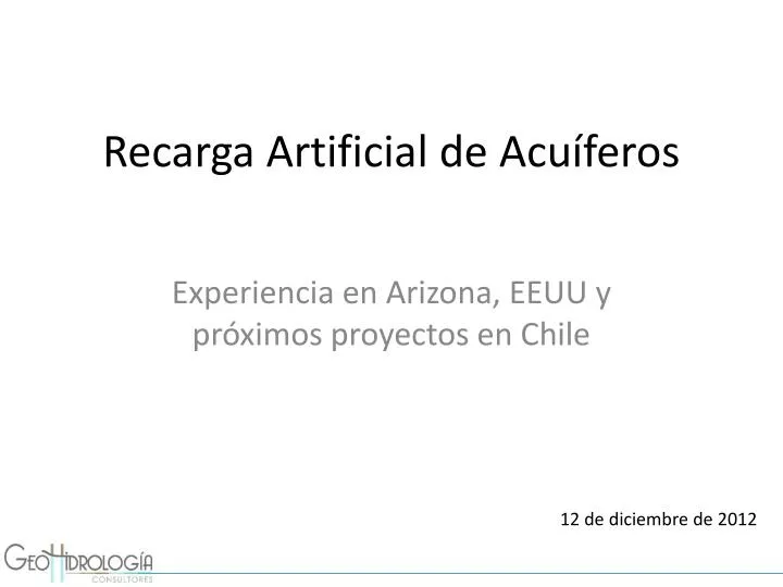 recarga artificial de acu feros