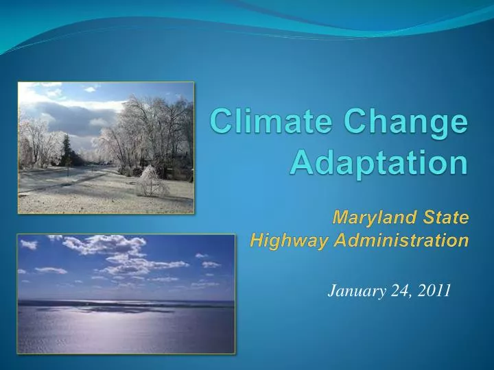 climate change adaptation maryland state highway administration