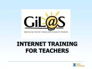 INTERNET TRAINING FOR TEACHERS