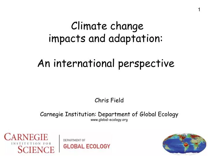 climate change impacts and adaptation an international perspective