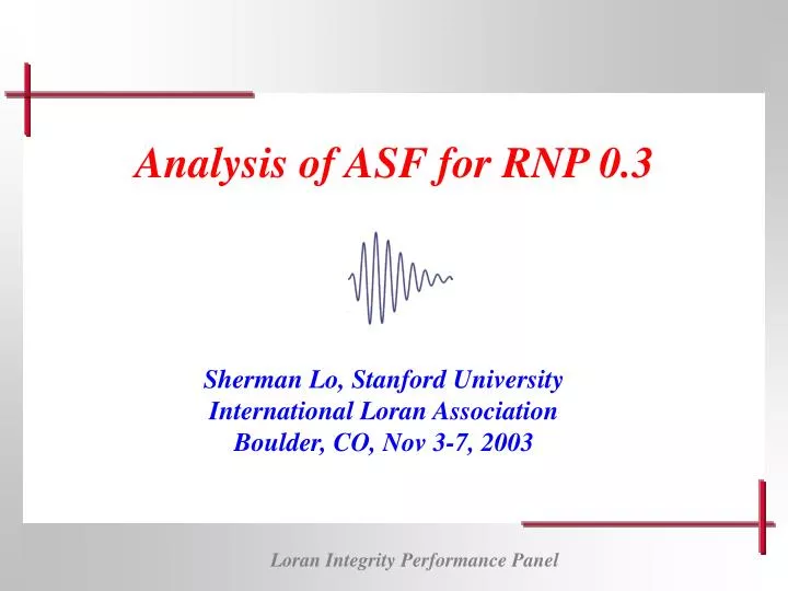 analysis of asf for rnp 0 3