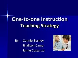 One-to-one Instruction Teaching Strategy